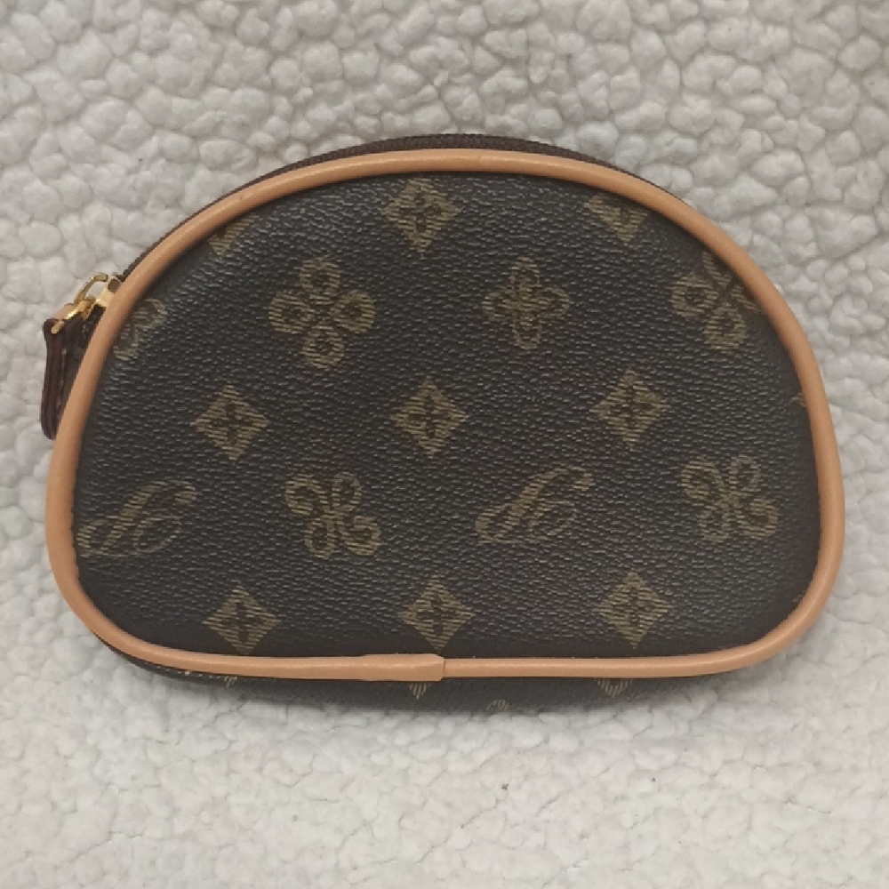 Y2k Brown and Tan Monogram Pouch Nwot